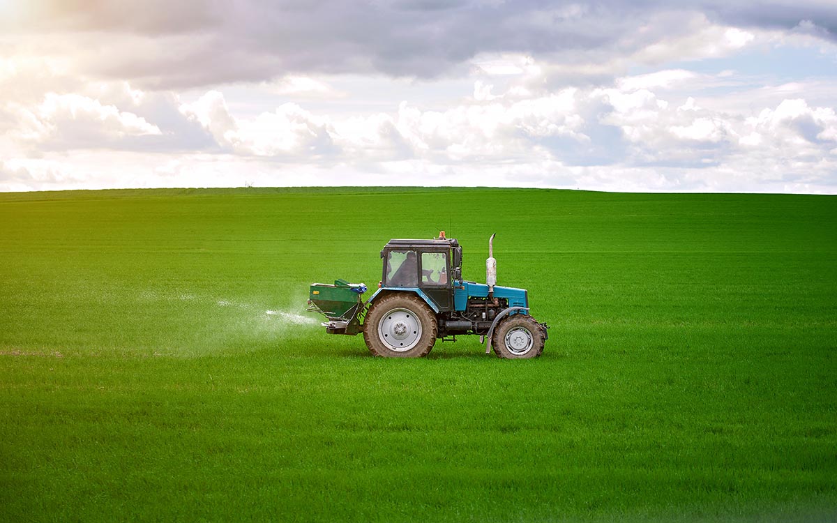 Tractor spraying "forever Chemicals", EPA, organic farming, sustainable farming, farming, organic