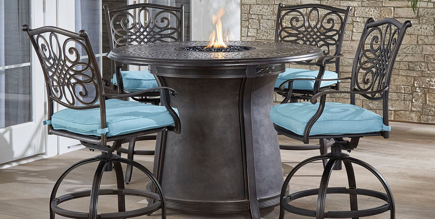 Round Cast Swivel Chairs by Hanover and Green Living Supply