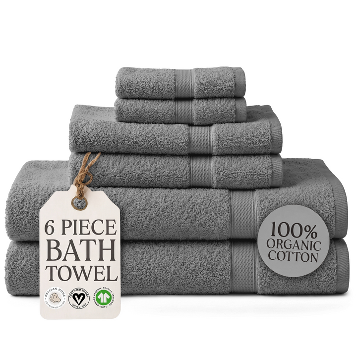 100% Organic Cotton Bath Towels Collection