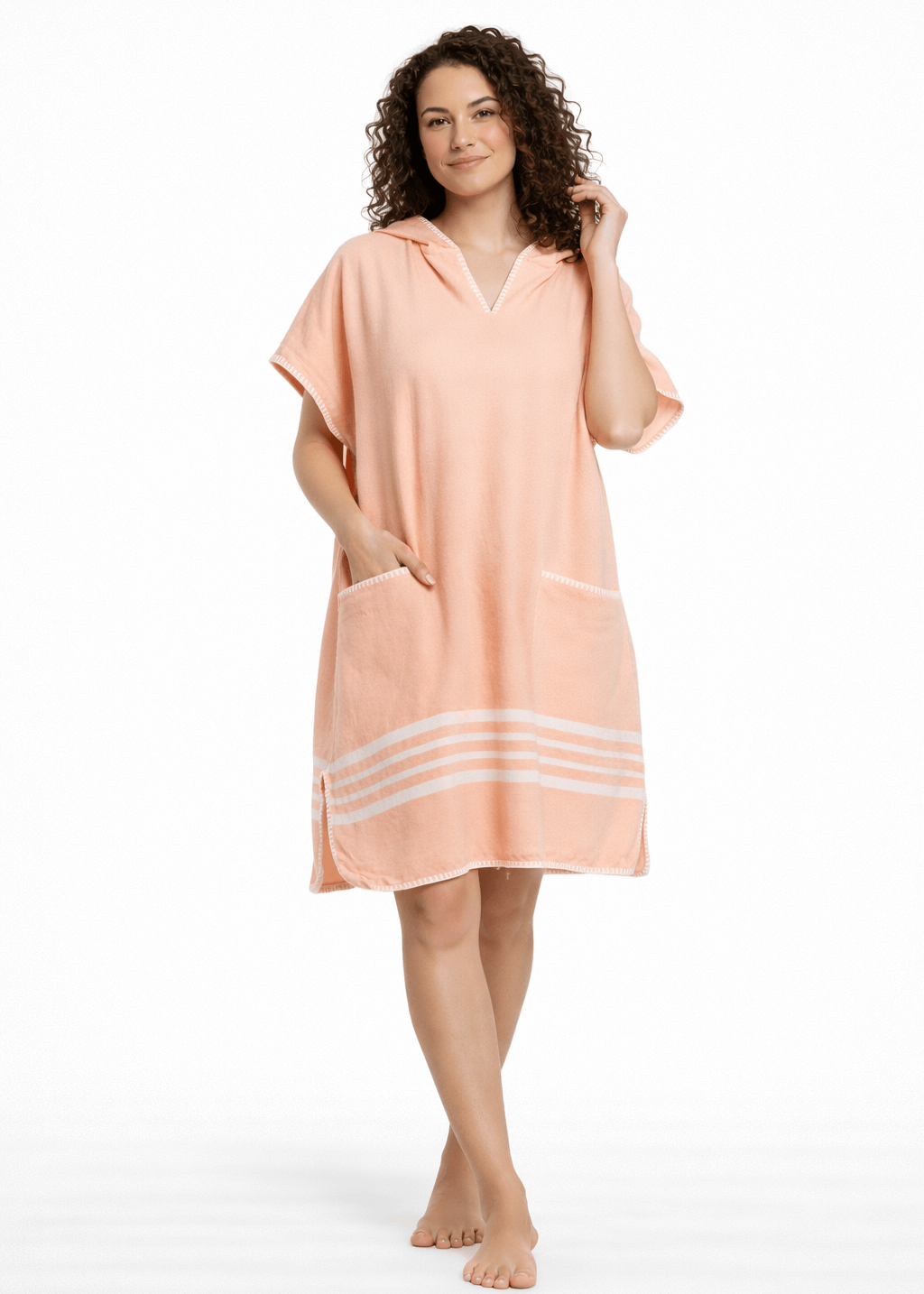 Beach Cover Up, Poncho with Hood