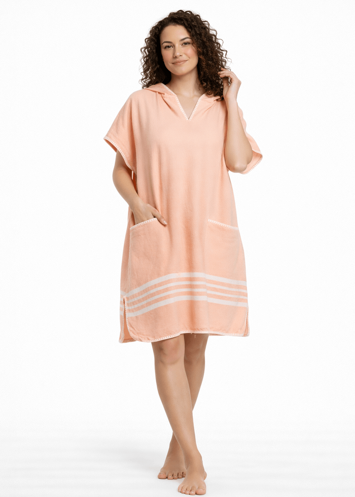 Beach Cover Up, Poncho with Hood