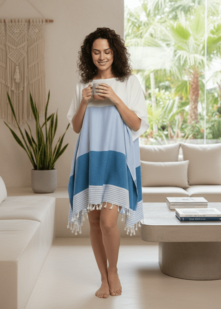 Multi Color Tunic Beach Cover Up