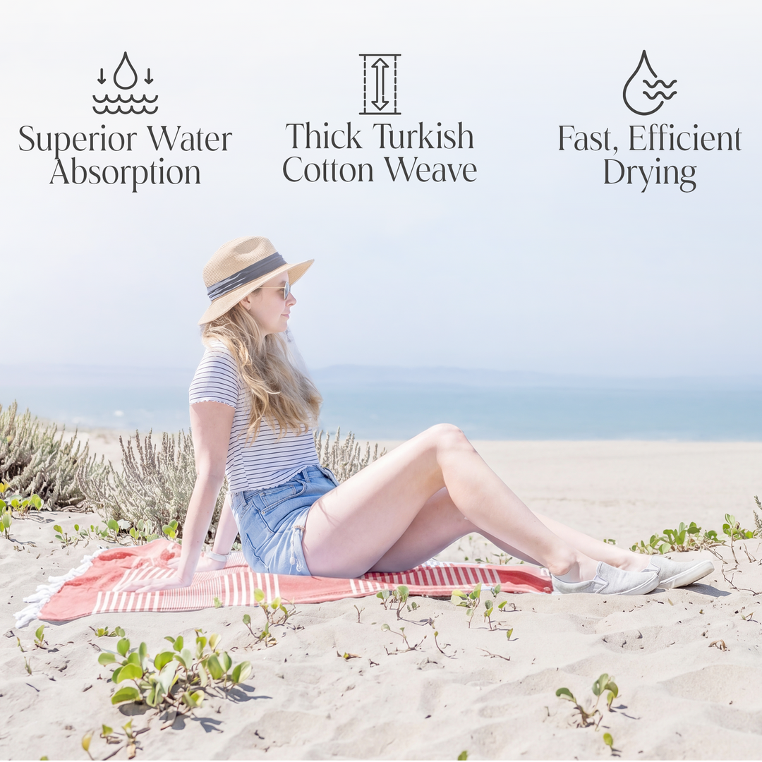 100% Organic Cotton Sunset Beach Towels
