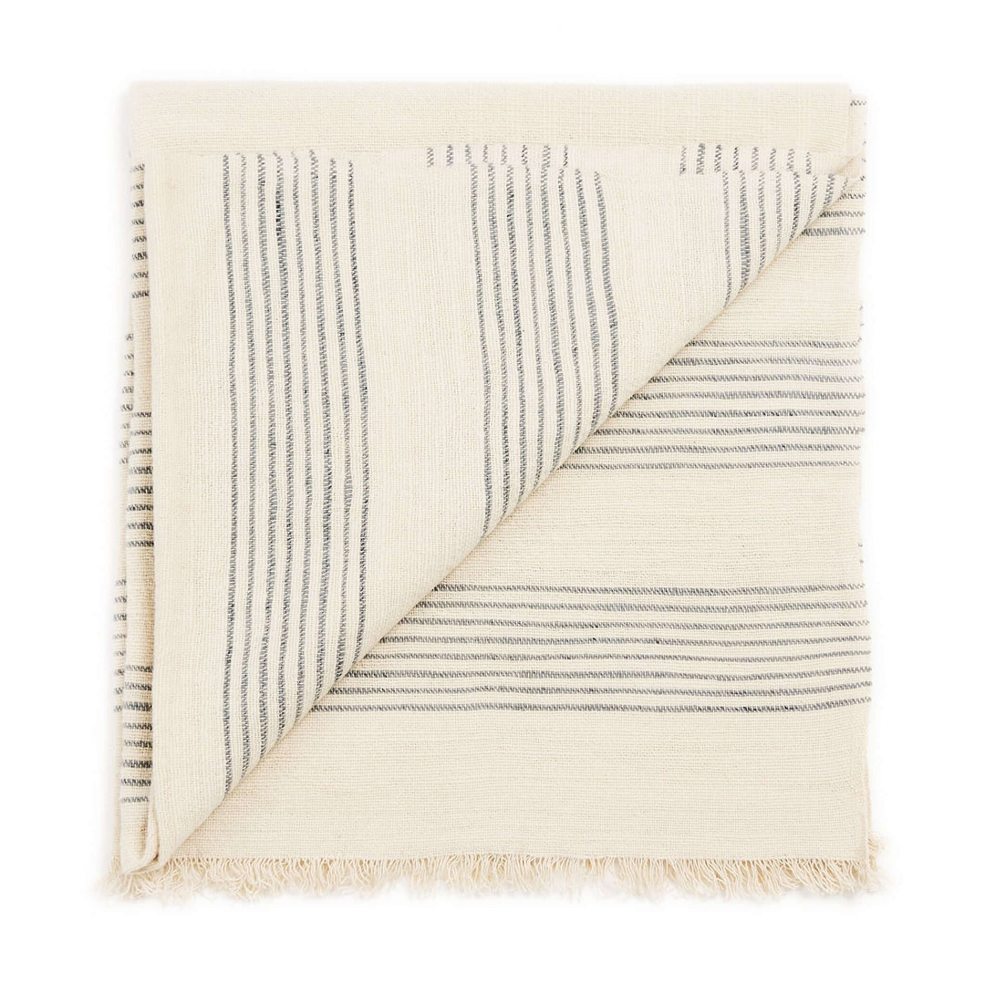 Stripes Pattern Soft Handwoven Merino Throw