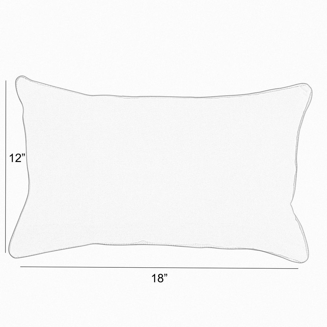 Sunbrella Hardwood Crimson Lumbar Pillow (Set of 2) - Comes in 5 Sizes - Made in the U.S.A