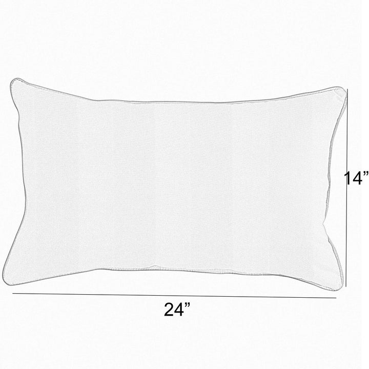 Sunbrella Hardwood Crimson Lumbar Pillow (Set of 2) - Comes in 5 Sizes - Made in the U.S.A