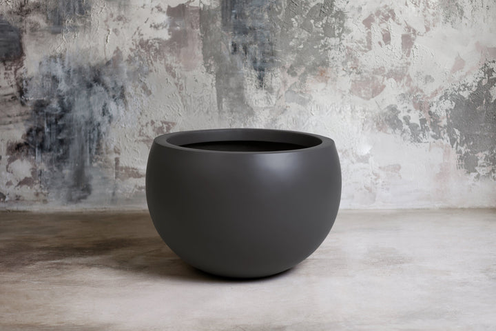 Tau Cratera Series Fiberglass Planter: 24" x 24" x 15.7"