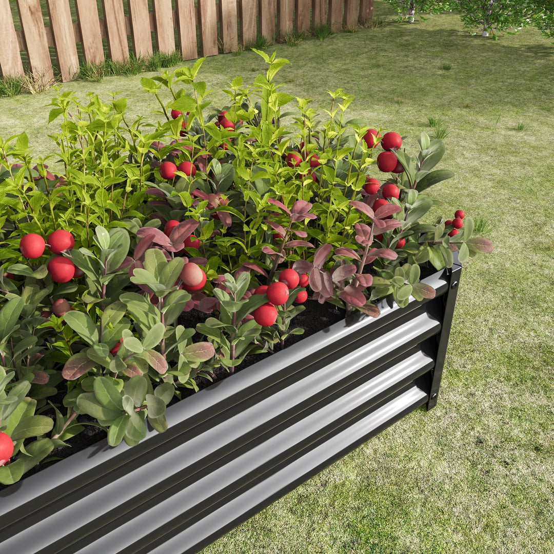 2-Piece Metal Raised Garden Bed Set