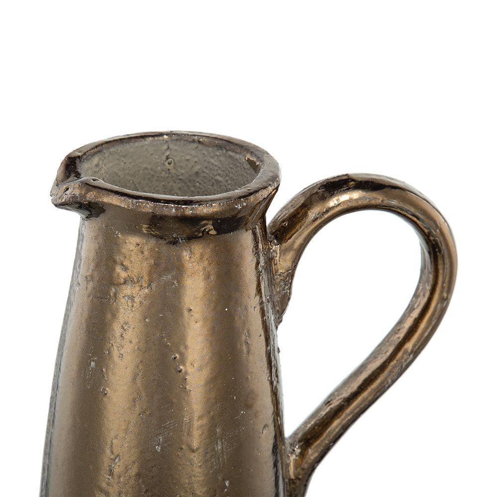 Candia Terracotta Pitcher Vase, Sienna