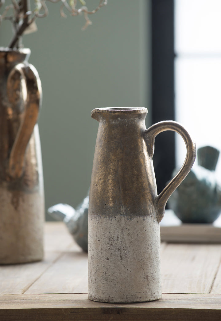 Candia Terracotta Pitcher Vase, Sienna