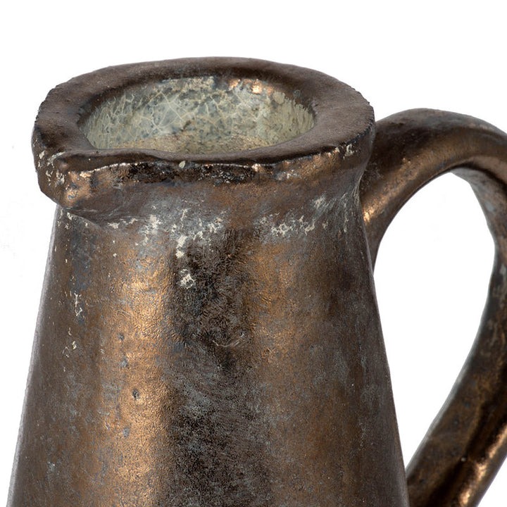 Candia Terracotta Pitcher Vase, Sienna