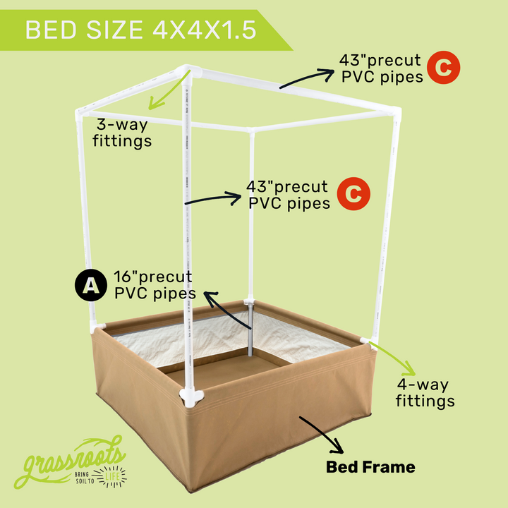 Complete Kit Living Soil Fabric Bed