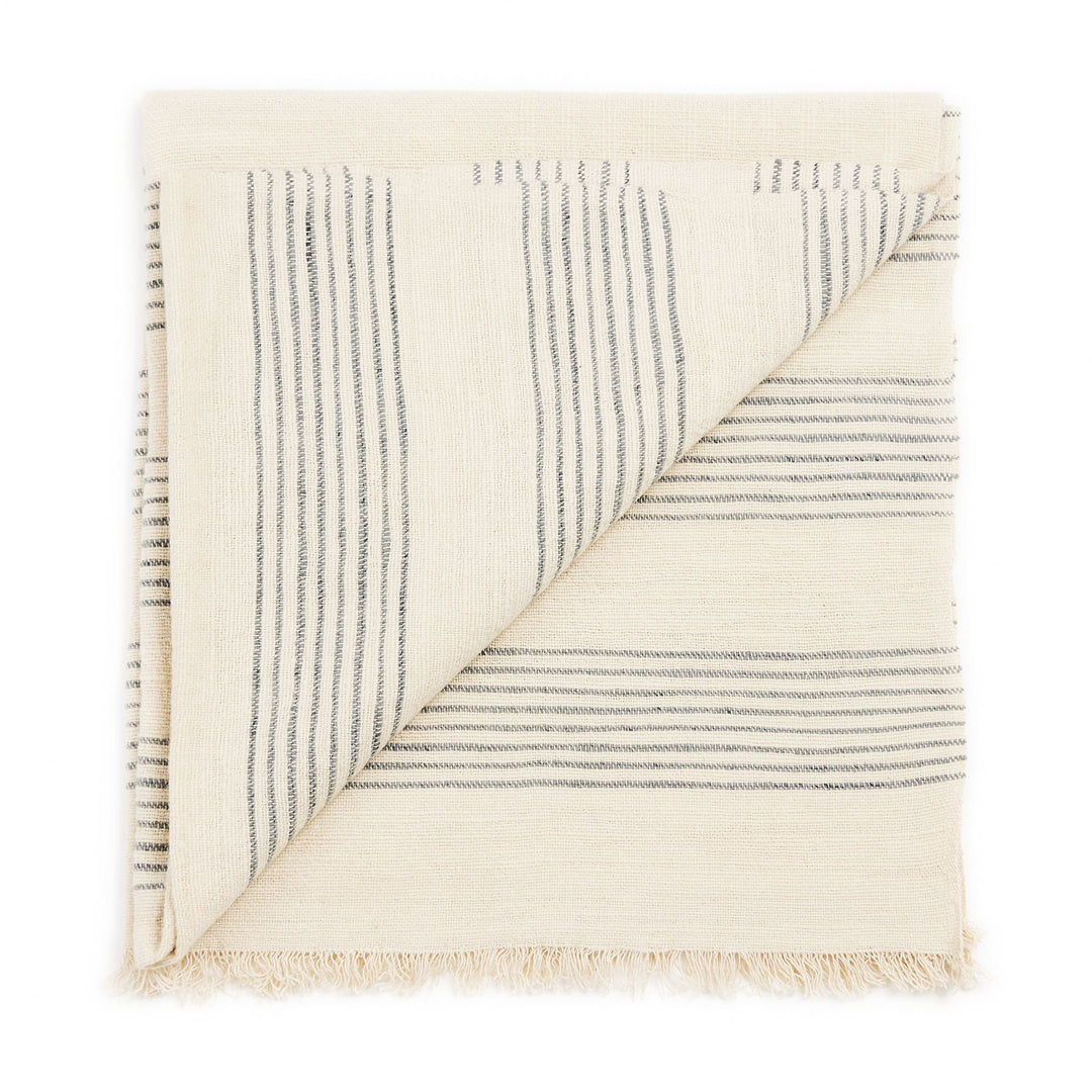 Stripes Pattern Soft Handwoven Merino Throw