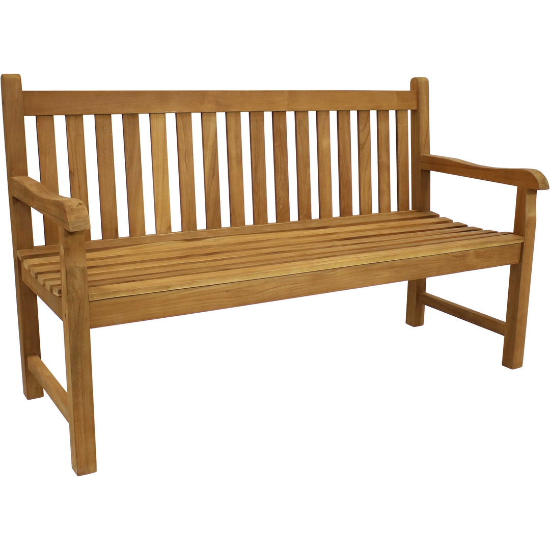 2-Person Teak Patio Bench for Outside