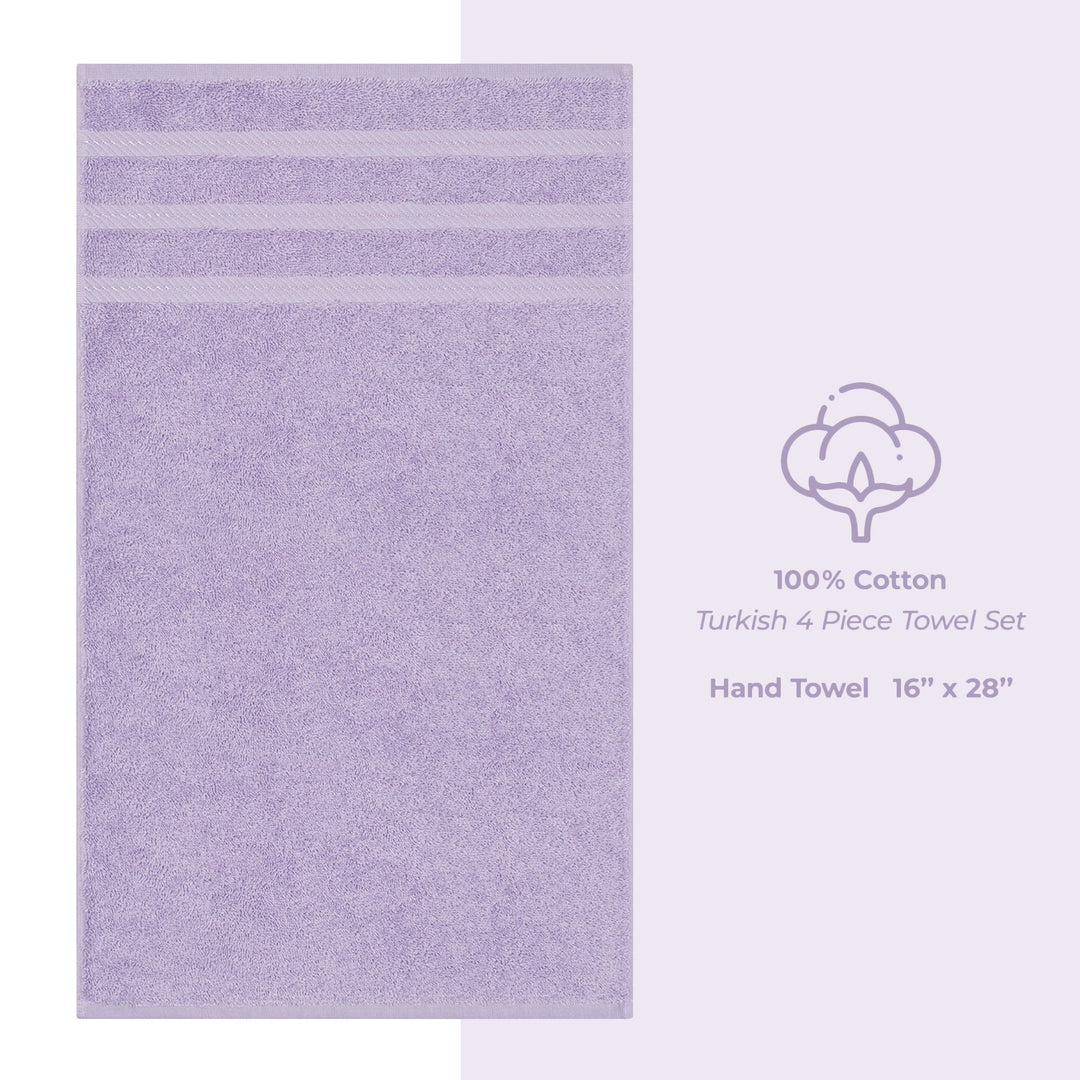 American Soft Linen 100%  Cotton Turkish Towels, 4 Pack Hand Towel Set, Super Soft, Absorbent, Quick Dry Premium Towels