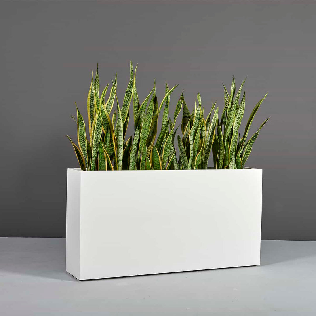 Jay Scotts Milano Long Rectangle Fiberglass Planter 24" L x 10" W x 24" H