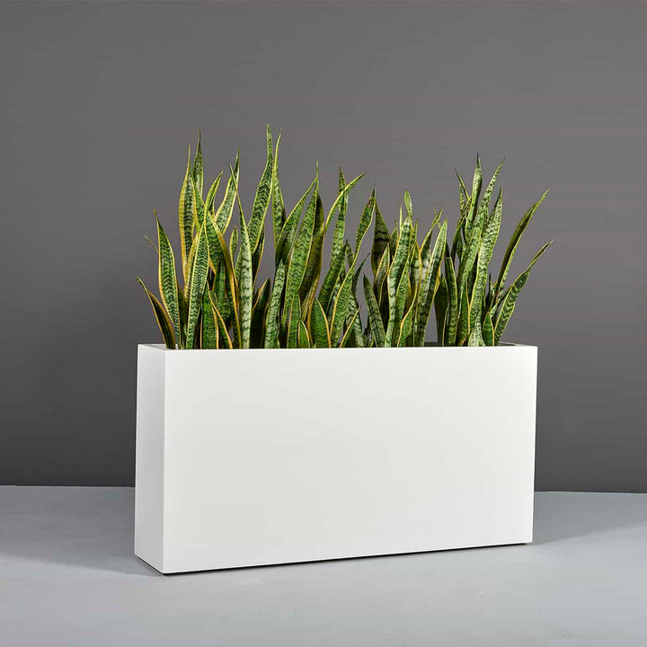 Jay Scotts Milano Long Rectangle Fiberglass Planter 24" L x 10" W x 24" H