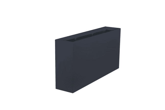 Jay Scotts Milano Long Rectangle Fiberglass Planter 24" L x 10" W x 24" H