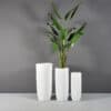 Jay Scotts Saint Tropez Tall Round Fiberglass Planter 12" Dia x 32" Tall