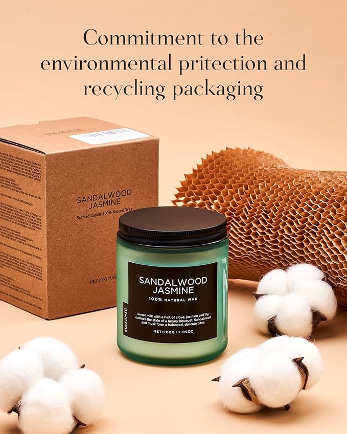 M&amp;SENSE Coffee Candles Scented Strong, Organic Natural Soy Wax for Bedroom Kitchen Home Decor, 7.05oz 50 Hours Slow Burn Candle Highly Scented Candle Housewarming Gift for Men Women