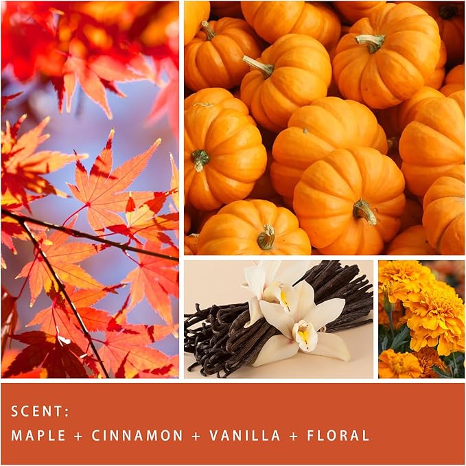 Auelife Fall Candle, Autumn Wreath Scented Soy Candles for Home, Aromatherapy Candle Gift Set for Women &amp; Men, Cozy Fall Décor, 7oz – Perfect for Autumn Relaxation and Home Ambiance