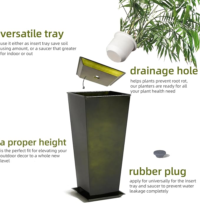KOL Galvanized Steel Planter 25&