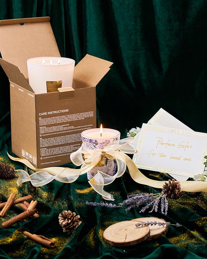 M&amp;SENSE Moonlight Tuberose Large Candles for Home Scented, Natural Soy Long Lasting Slow Burning Candle 35oz 150 Hours Burn, Organic Relaxing Aromatherapy Candle Appreciation Gift for Women