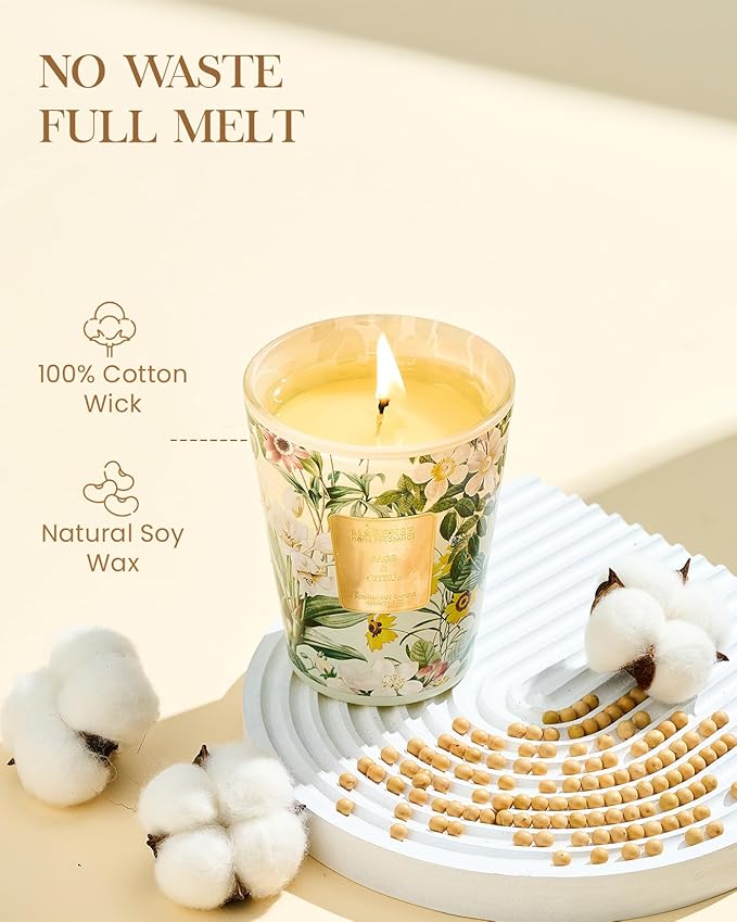M&amp;SENSE Sage Citrus Scented Natural Soy Wax Candle, 14.1oz 60 Hours Long Lasting Slow Burning Candles for Home Decor, Aromatherapy Candle for Stress Relief