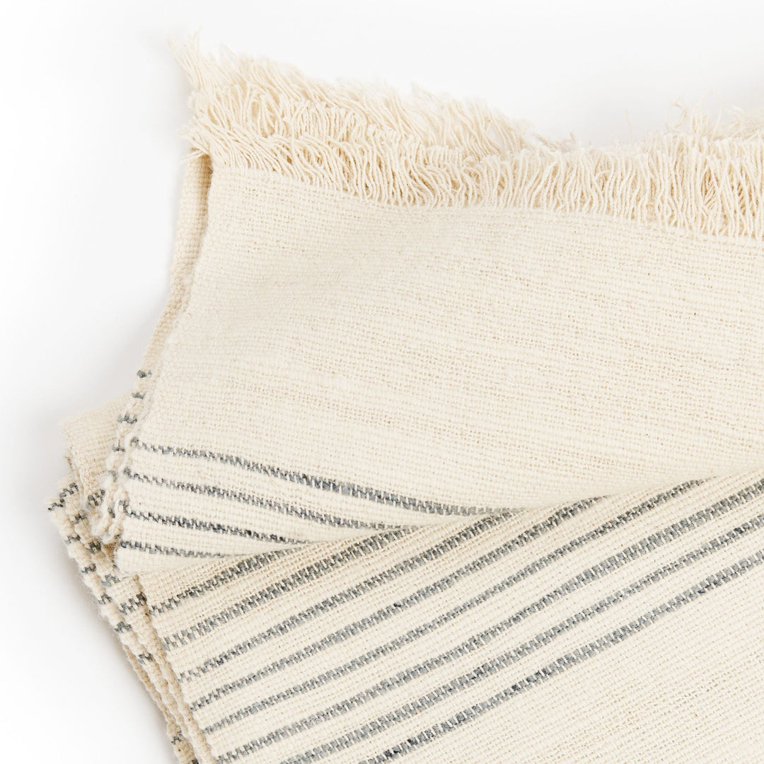 Stripes Pattern Soft Handwoven Merino Throw