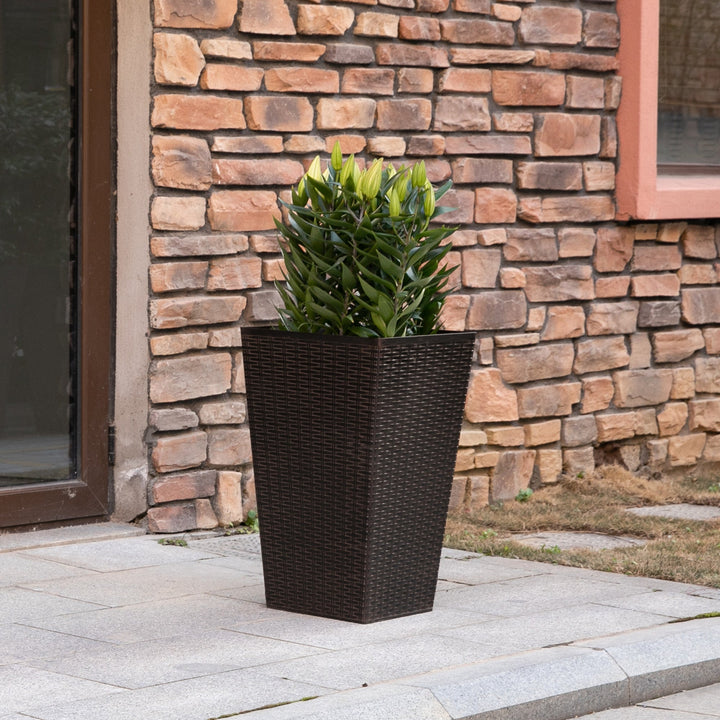 Outsunny Set of 3 Tall Planters with Drainage Hole