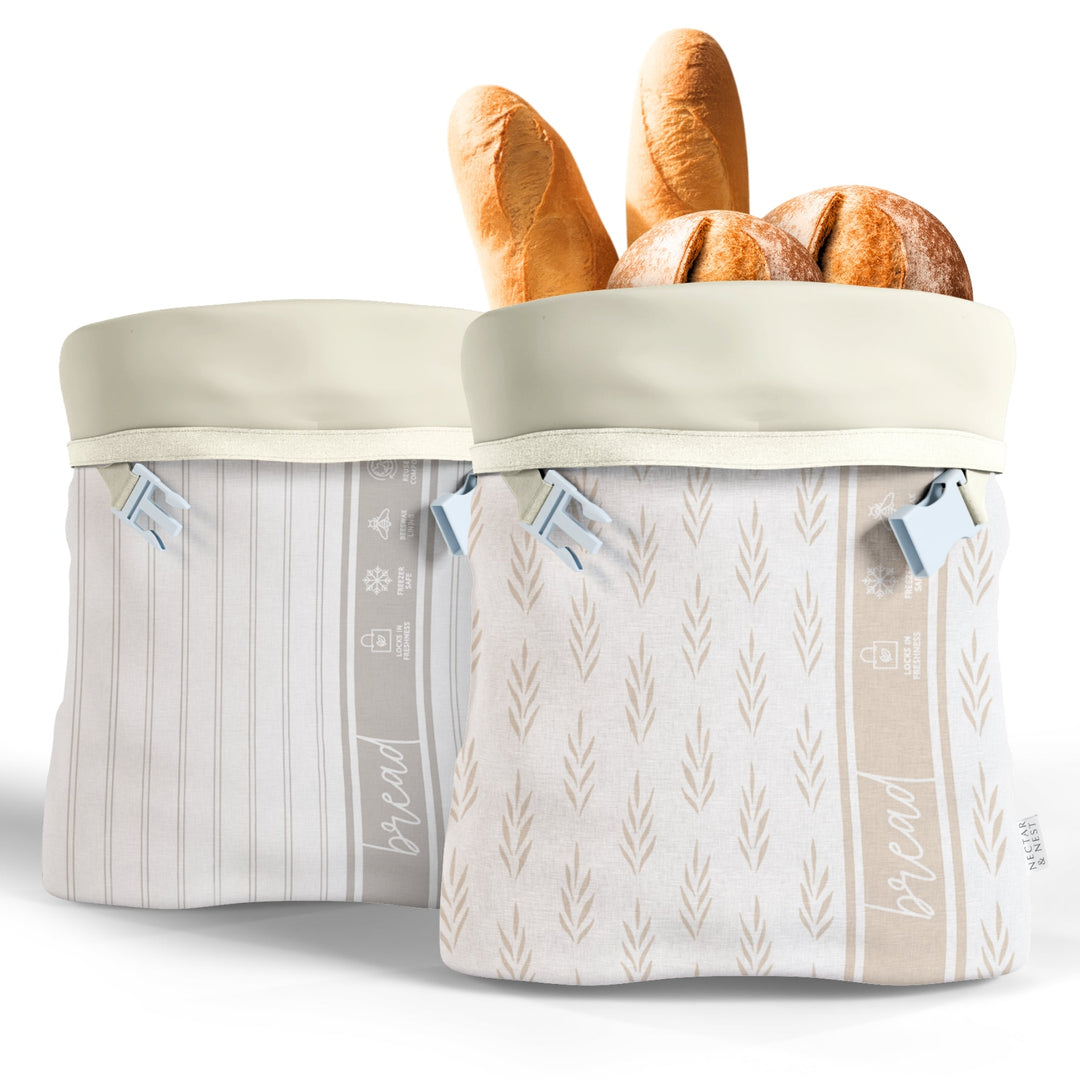 Reusable Beeswax Bread Bags for Homemade Bread &amp; Sourdough