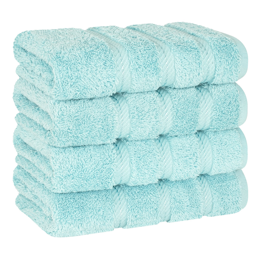 American Soft Linen 100%  Cotton Turkish Towels, 4 Pack Hand Towel Set, Super Soft, Absorbent, Quick Dry Premium Towels