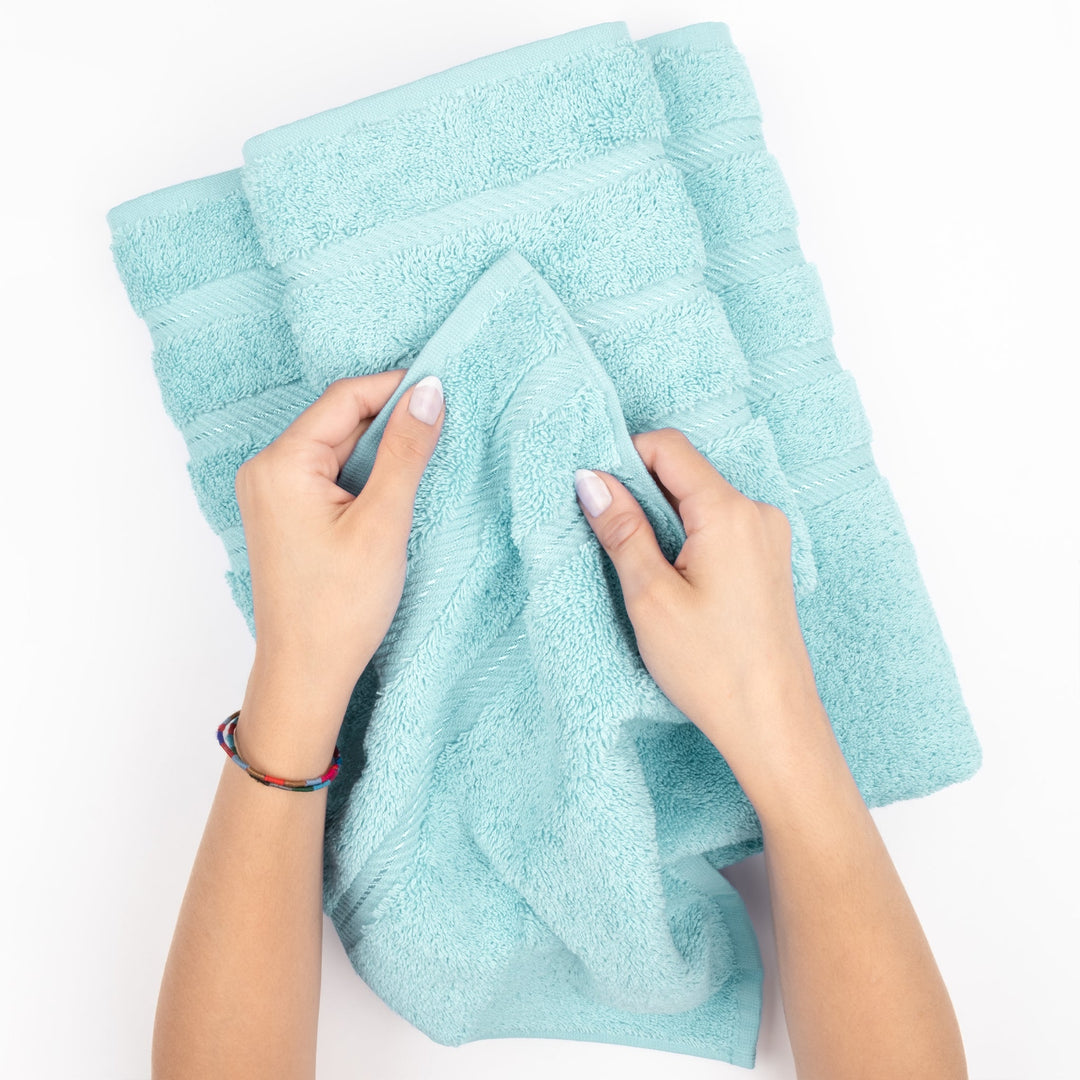 American Soft Linen 100%  Cotton Turkish Towels, 4 Pack Hand Towel Set, Super Soft, Absorbent, Quick Dry Premium Towels