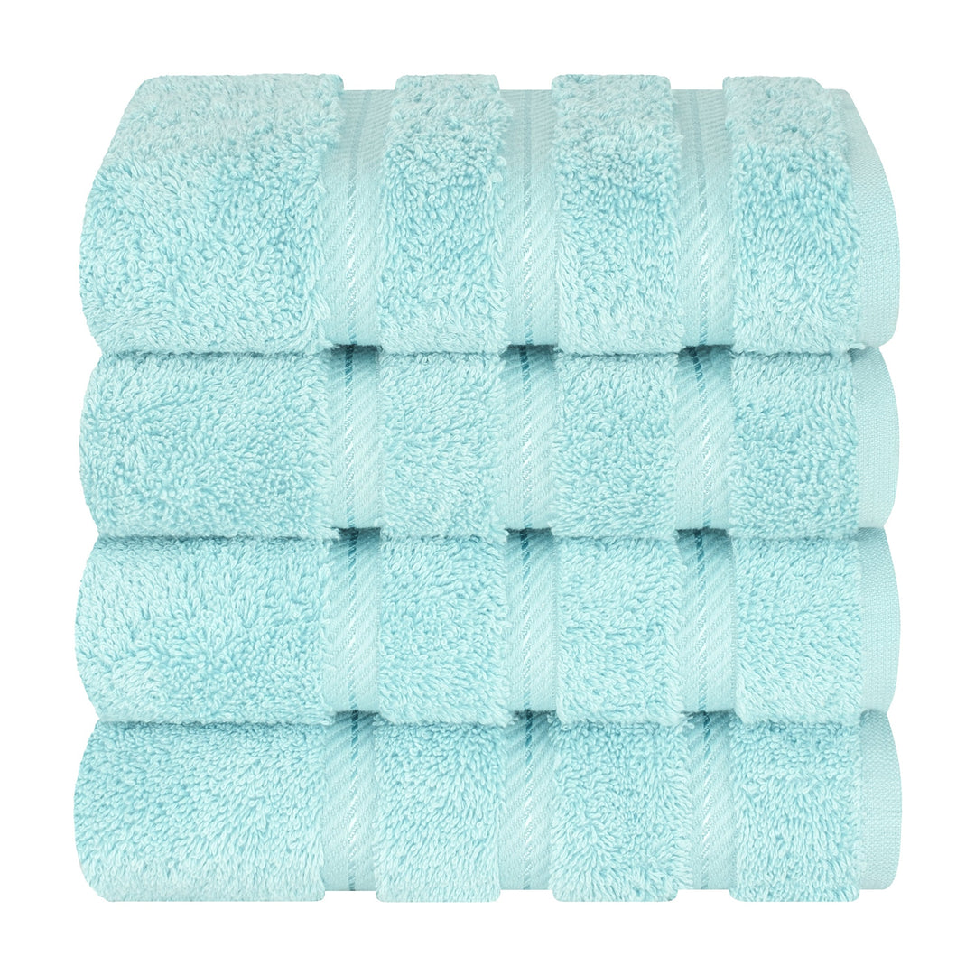American Soft Linen 100%  Cotton Turkish Towels, 4 Pack Hand Towel Set, Super Soft, Absorbent, Quick Dry Premium Towels