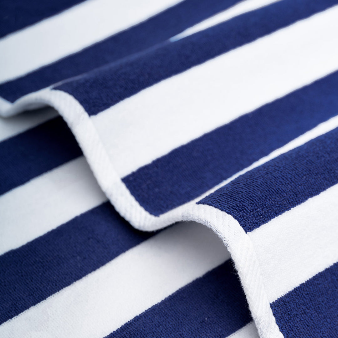American Soft Linen, Premium Cotton 4 Pack Beach Towels, 30" x 60" Cabana Striped Pool Towels
