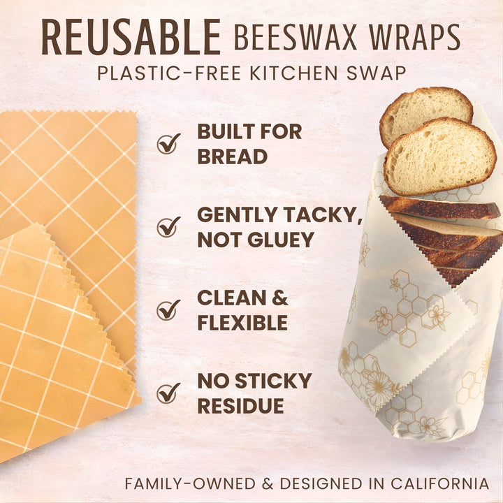 XL Beeswax Bread Wraps