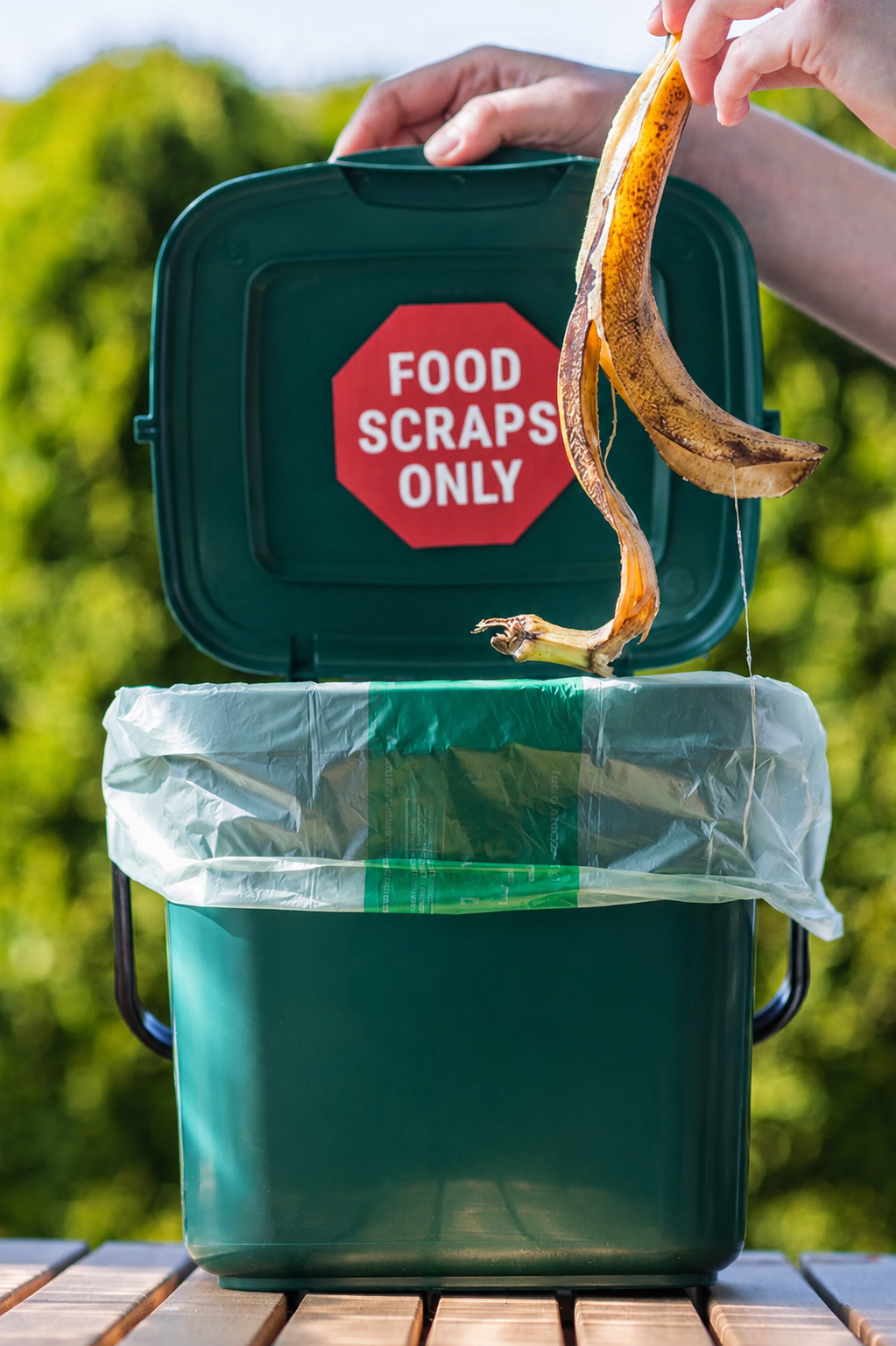 EcoSafe 2.5 Gallon Bin Caddy &amp; Liners (QTY: 1 Bin + 90 Liners)