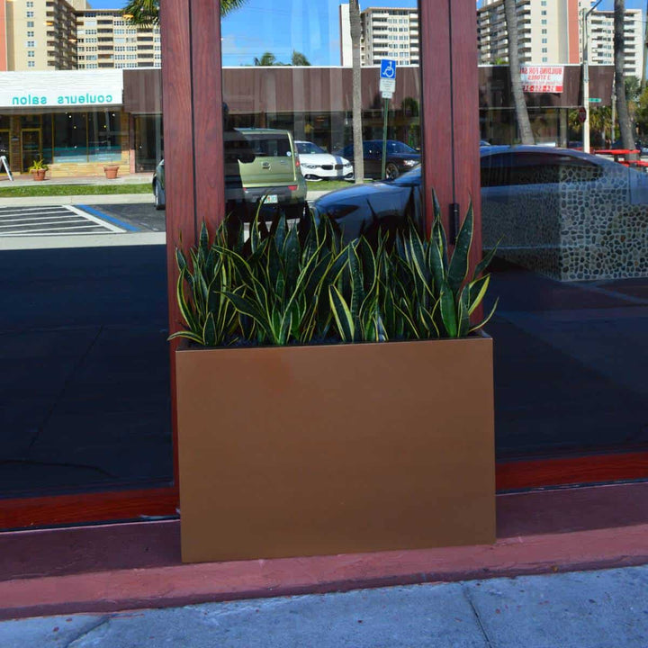 Jay Scotts Milano Long Rectangle Fiberglass Planter 24" L x 10" W x 24" H