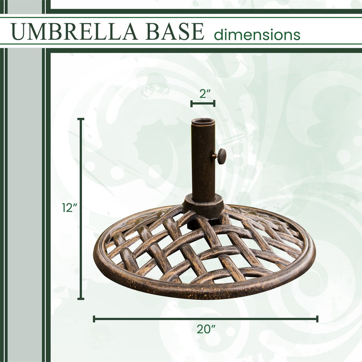 Hanover/UMBRELLABASE Umbrella Base for Traditions and Monaco Umbrella - Bronze
