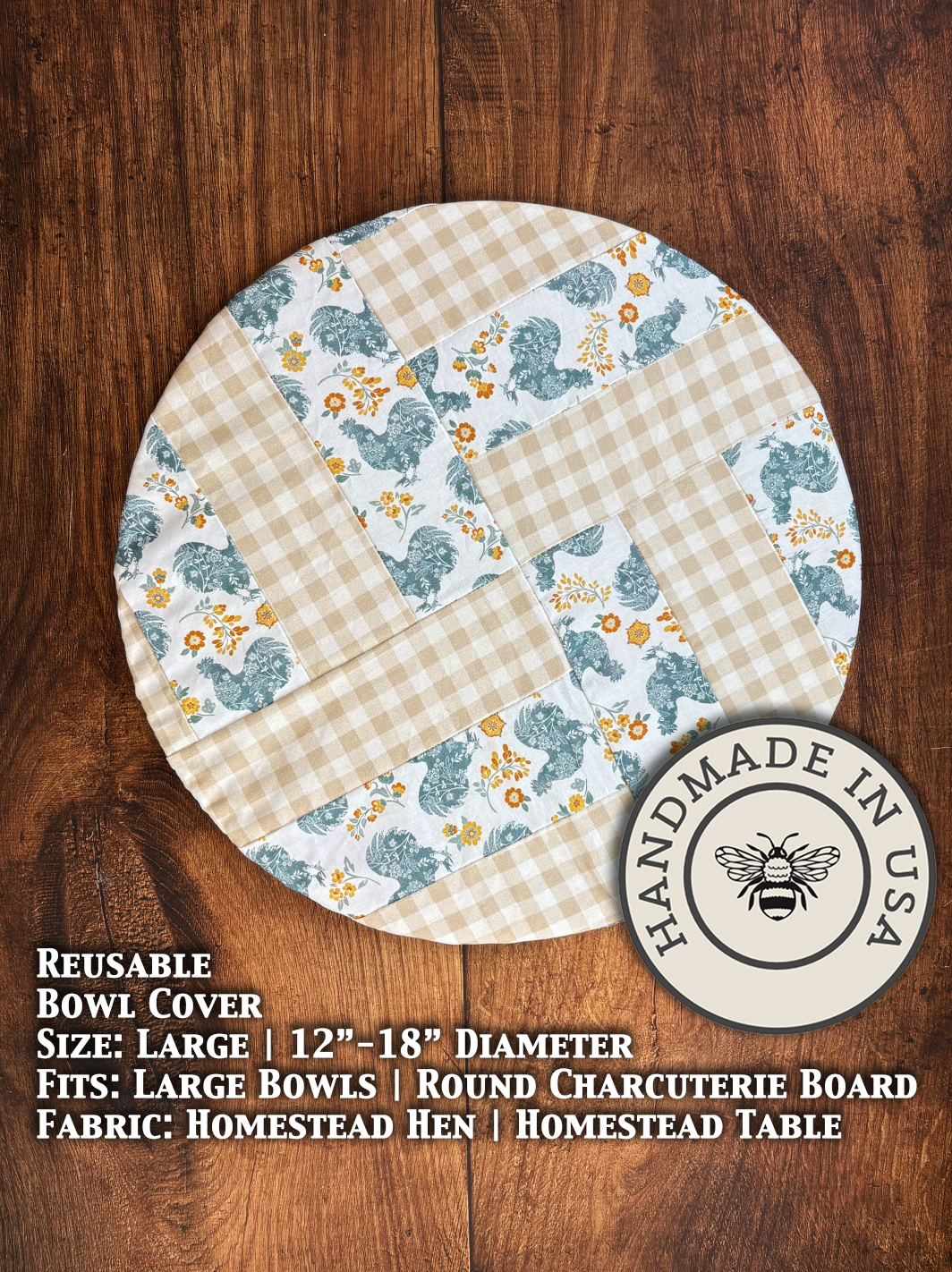 Handmade Large Cotton Bowl Covers