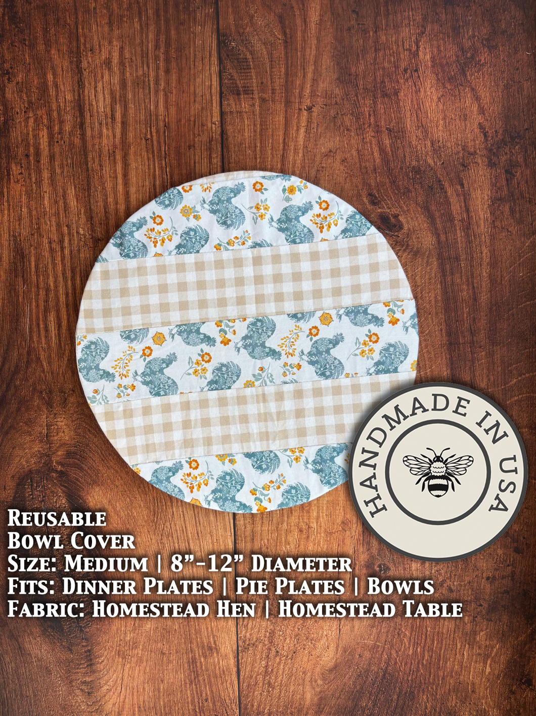 Reusable Cotton Medium Bowl &amp; Banneton Covers
