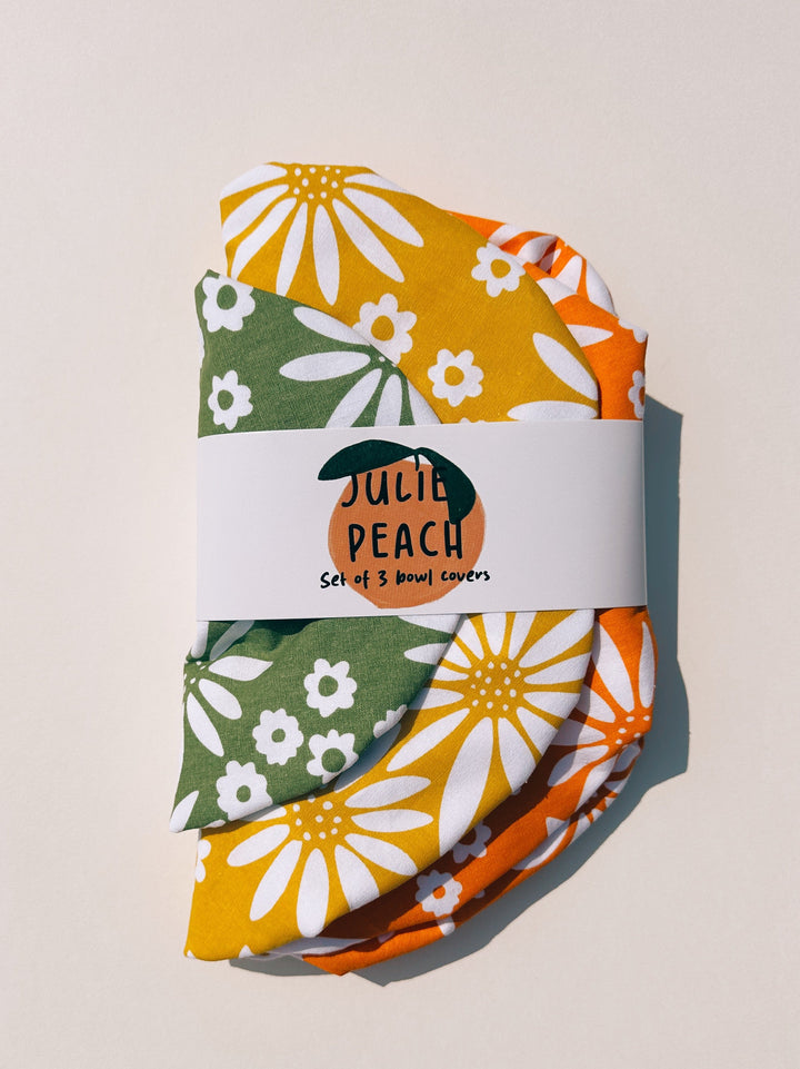 Fall Floral Reusable Bowl Cover Set