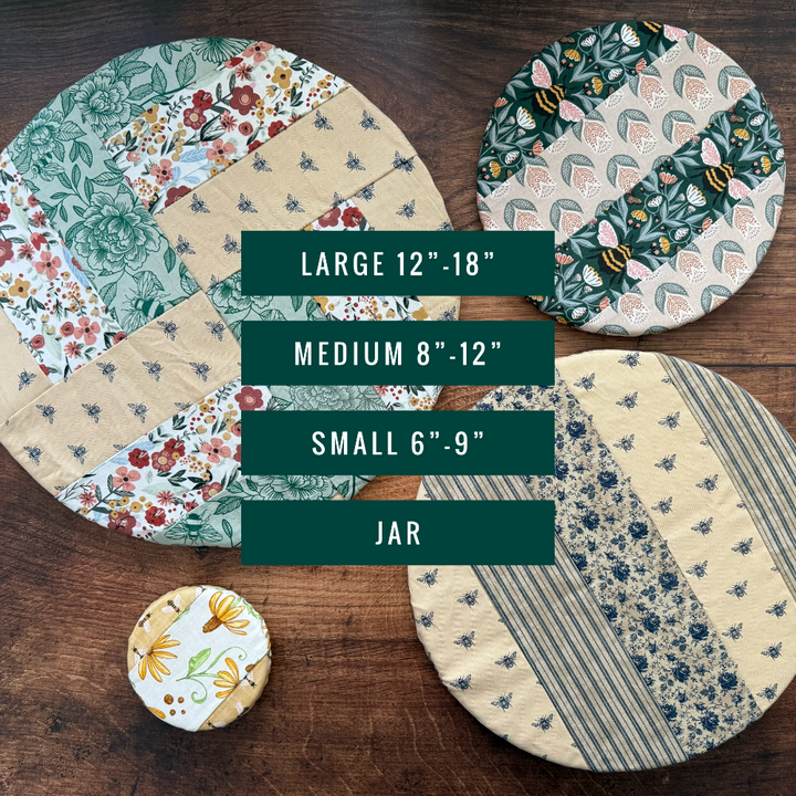 Reusable Cotton Medium Bowl &amp; Banneton Covers