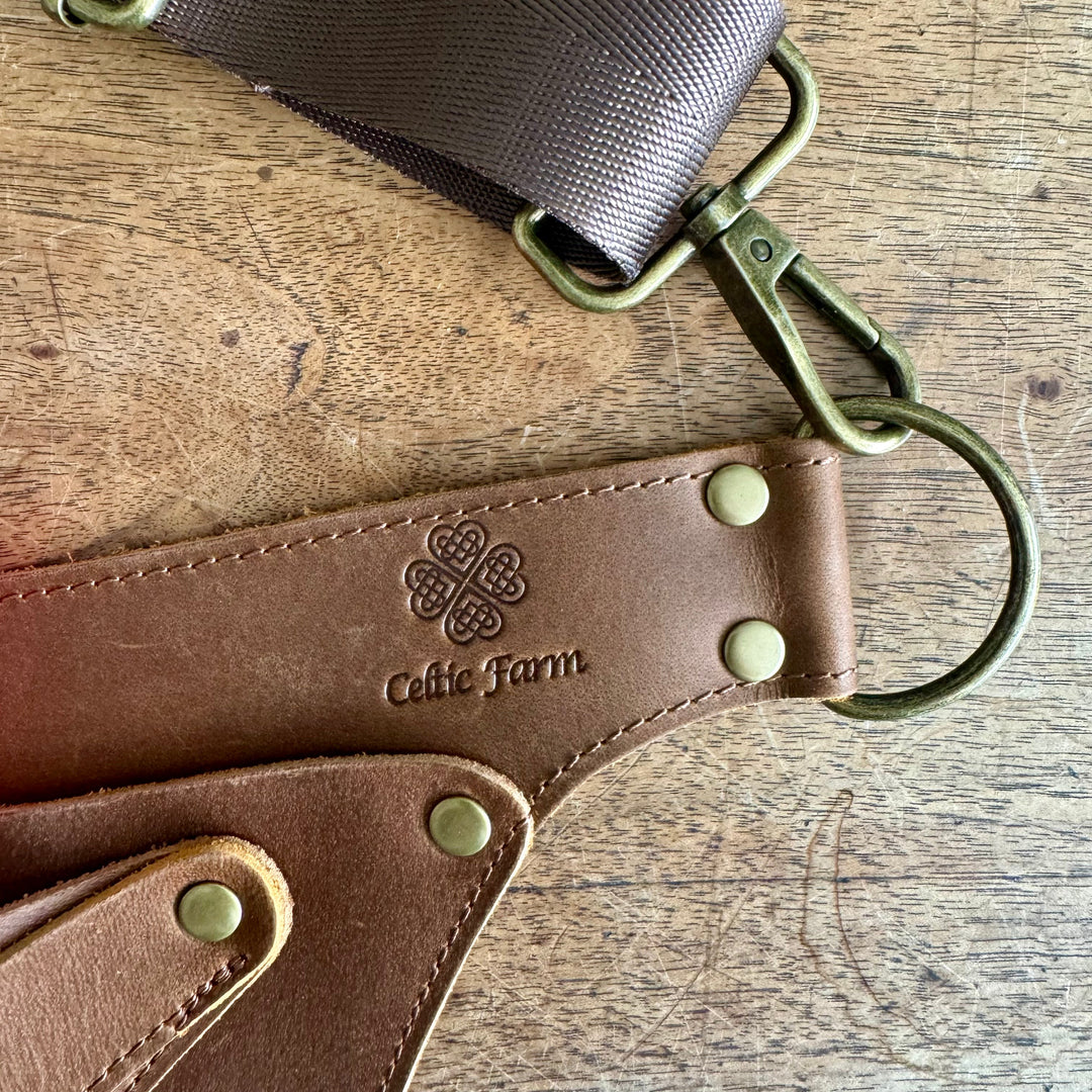 Ultimate Leather Garden Tool Belt &amp; Holder - Extra Rivet Reinforced, Master Gardener Designed