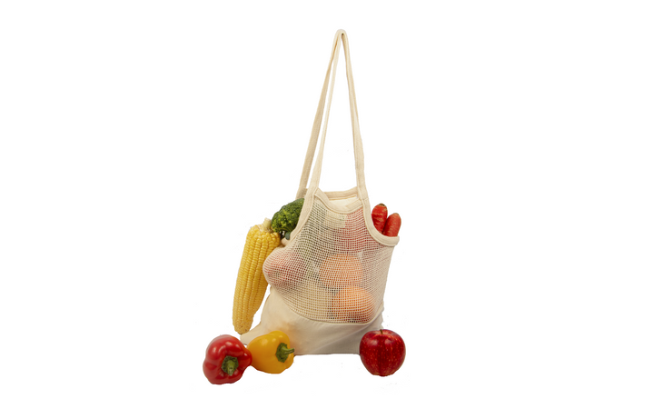 Mesh &amp; Fabric Tote Bag