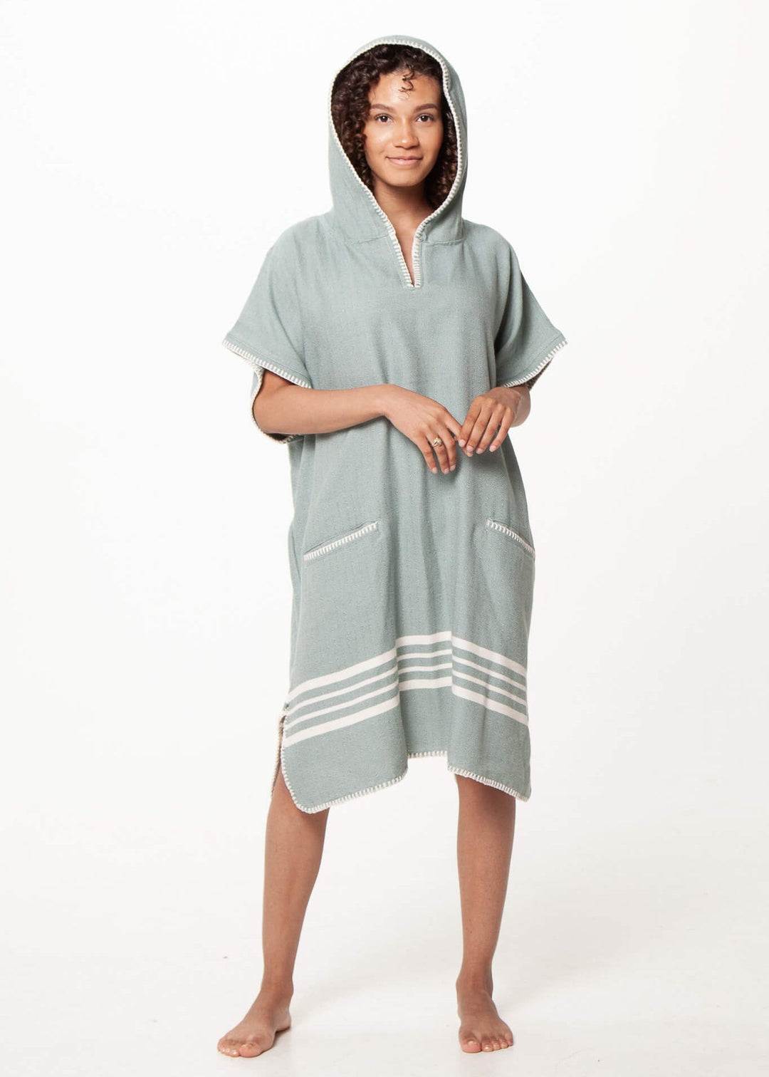 Beach Cover Up, Poncho with Hood