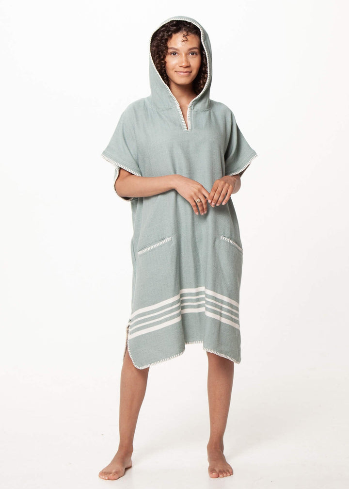 Beach Cover Up, Poncho with Hood