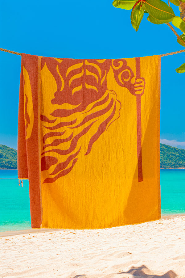 Poseidon Rouge Moutarde - Turkish Towel