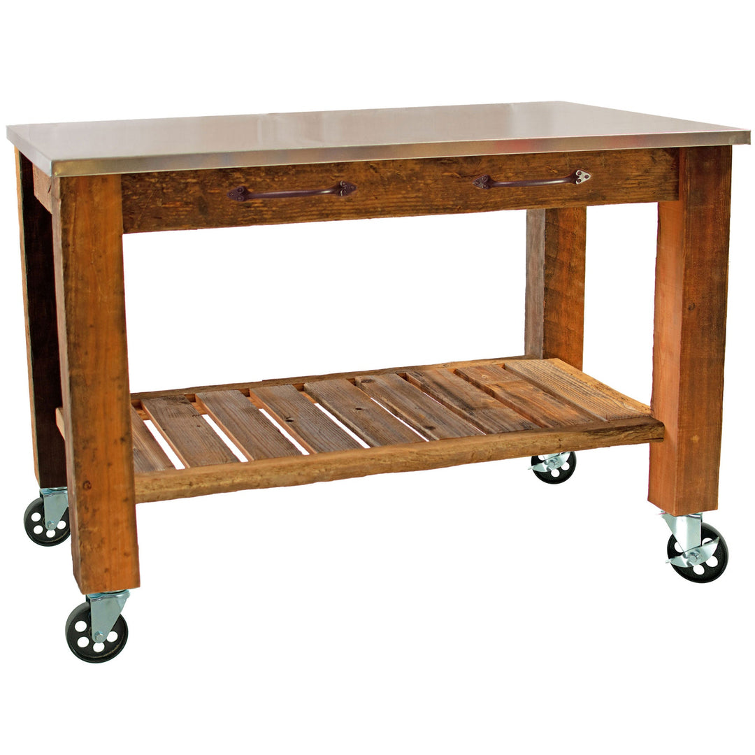 Redwood Potting Table Rolling Cart - Multiple Choice Available - Made in the U.S.A