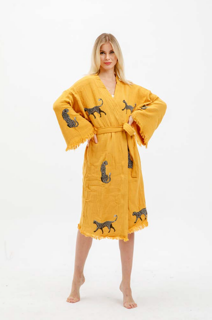 Tiger Hand Printed Kimono